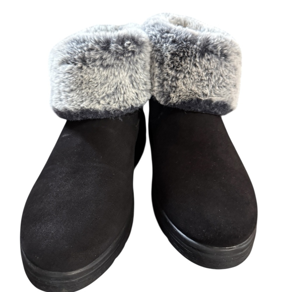 Fly Flot Italian Black Faux Fur Winter Boots, NWOTS, size 40 (9) - Picture 6 of 11